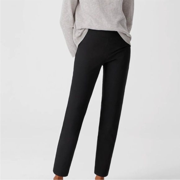 Eileen Fisher Pants - NWT Eileen Fisher Washable Stretch Crepe Mid-Rise Navy Knit Pull On Slim Pant, S